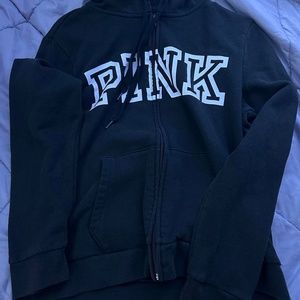 Pink/Victoria Secret • Oversized Zip Hoodie